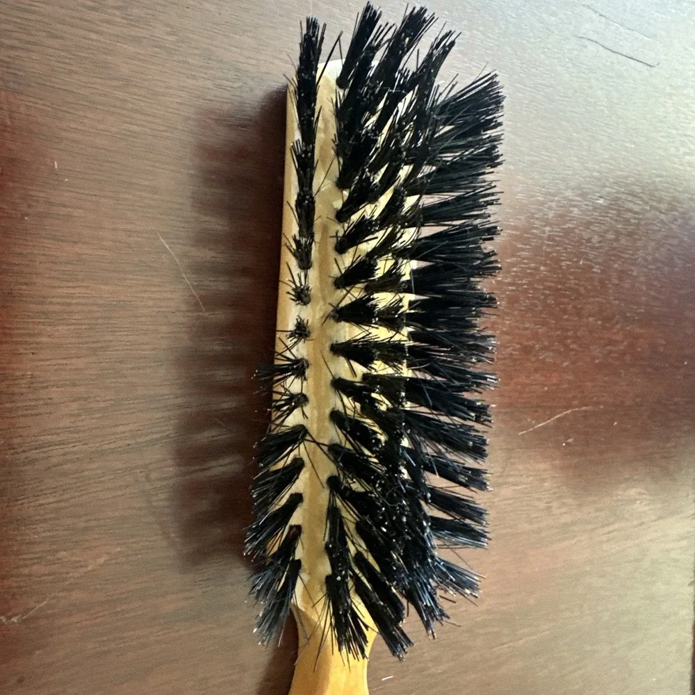 Vintage Milo #444 Wood Handle‎ Hair Brush 100% Boar Bristles 8